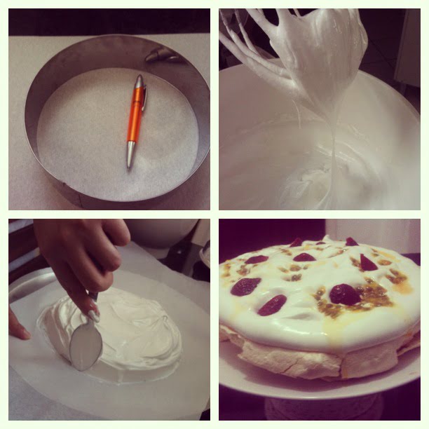Pavlova com marshmellow de Jack Daniel´s