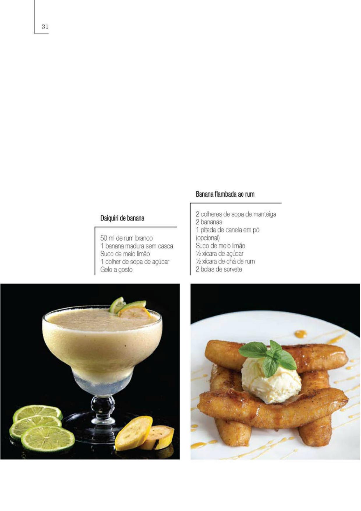 Daiquiri e banana flambada