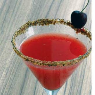 Drink de saque, melancia e lemon pepper