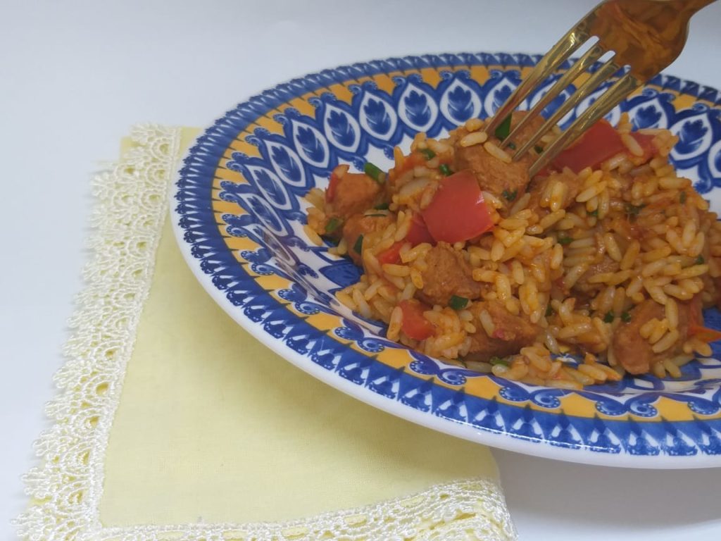 1 Panela! Arroz espanhol com lombo e páprica