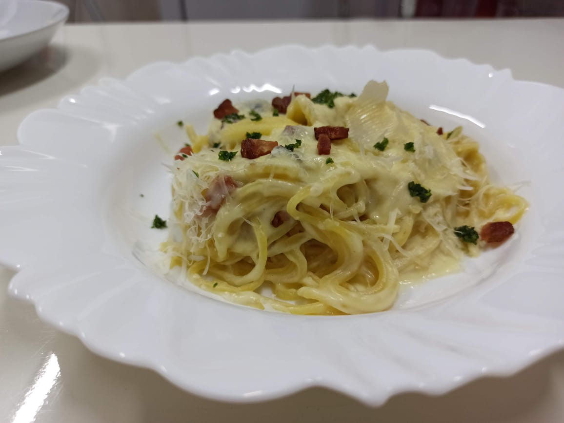 Espaguete à Carbonara 1Panela!