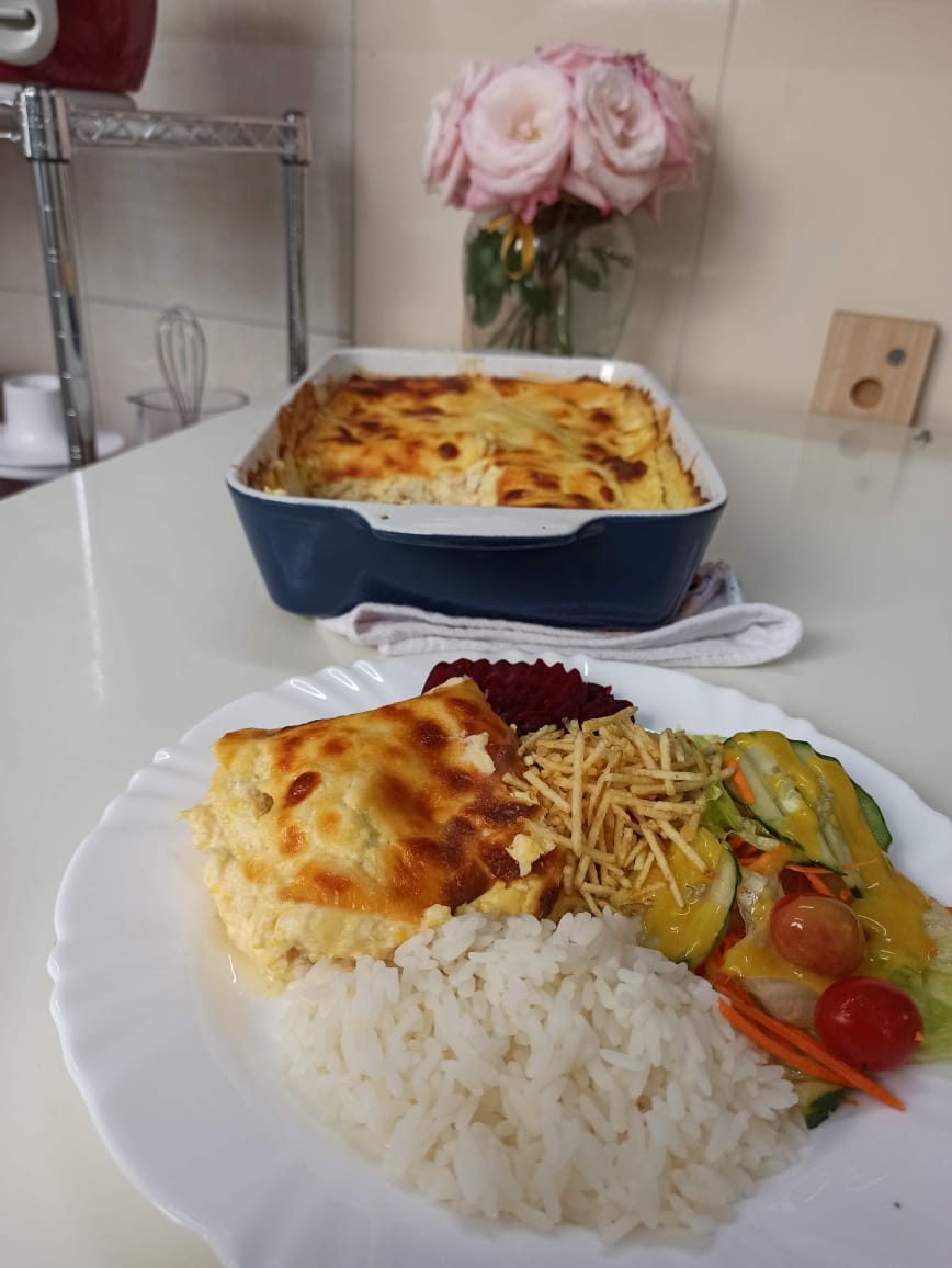 Frango com creme de milho ao forno