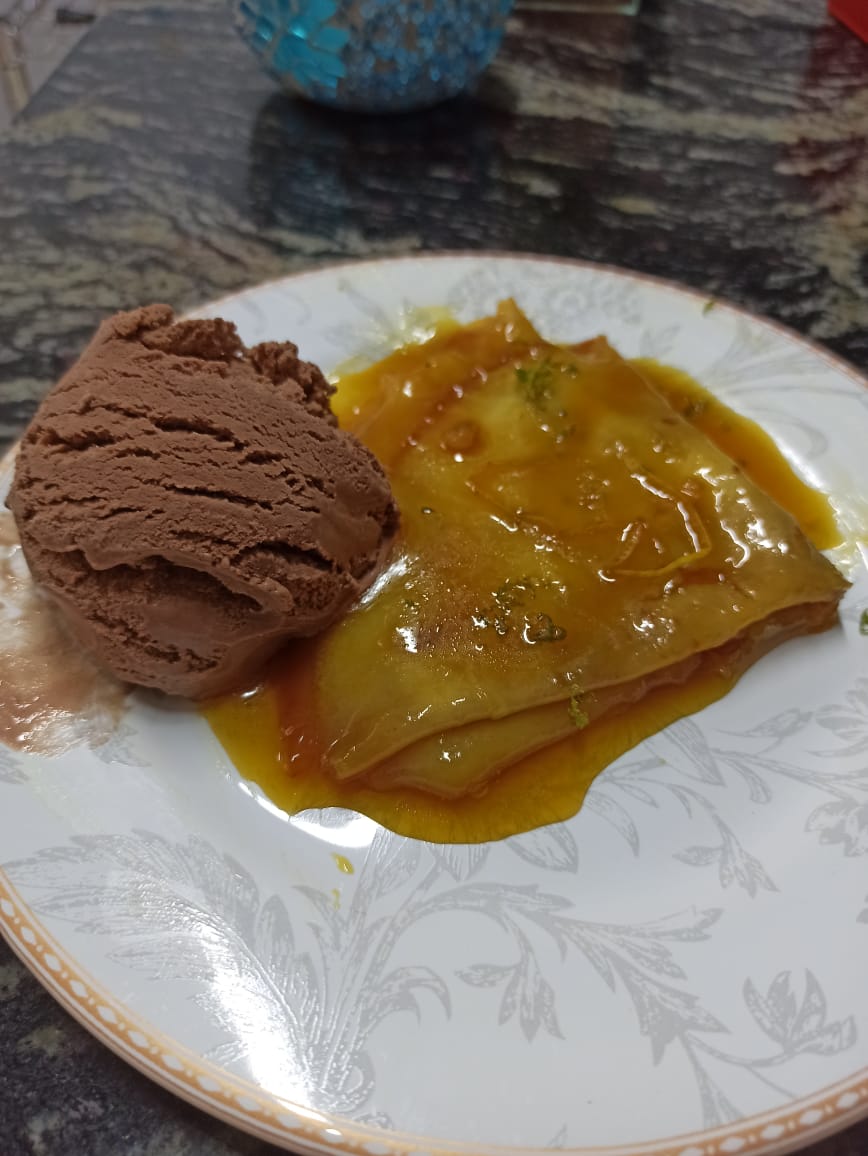 Crepe Suzette com Jack Daniel’s Honey