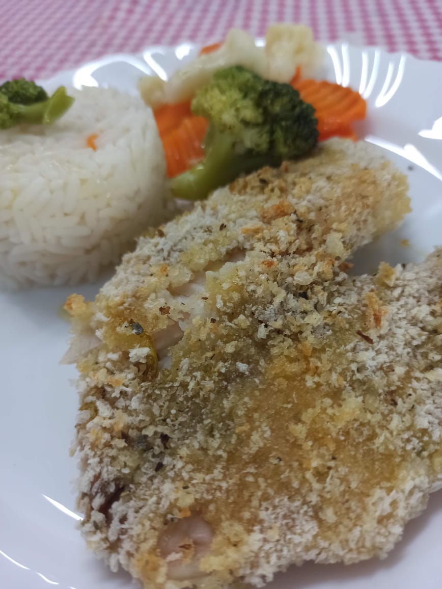 Peixe com laranja ao forno