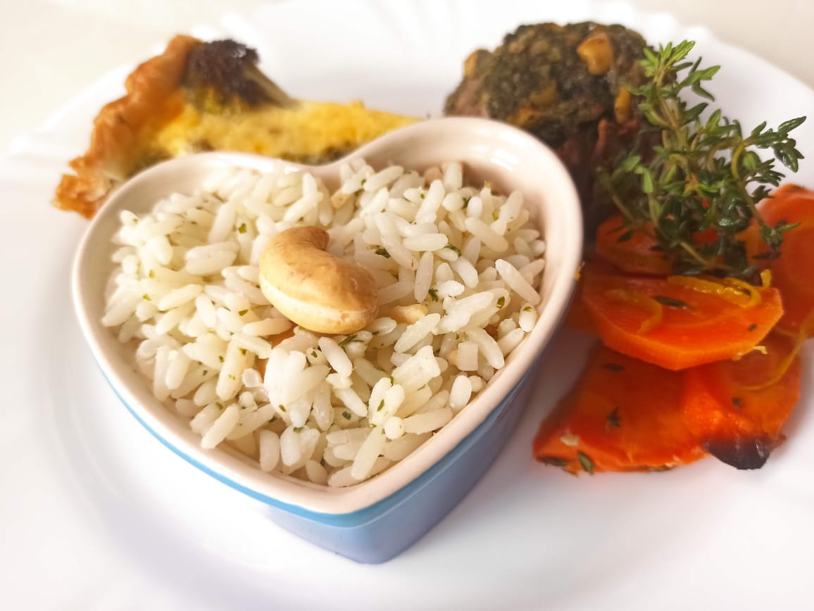 Arroz com castanha de caju