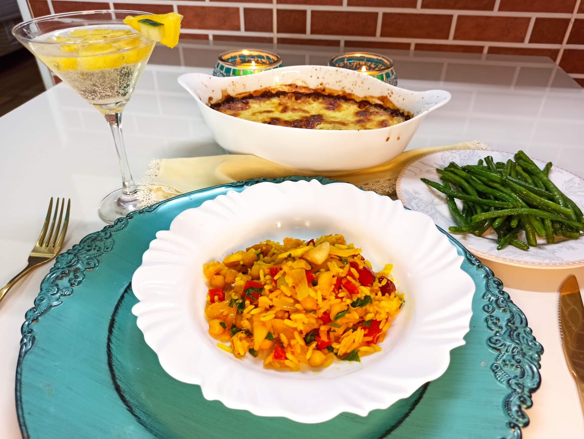 Arroz de bacalhau com grão-de-bico